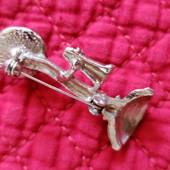 VINTAGE CANDLESTICK TELEPHONE SCATTER BROOCH w/ Diamante Rhinestones EUC - Picture 6 of 11